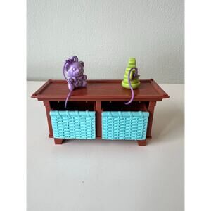 Loving Family Nursery Twin Time Toy Chest Box Drawer Dollhouse Bench